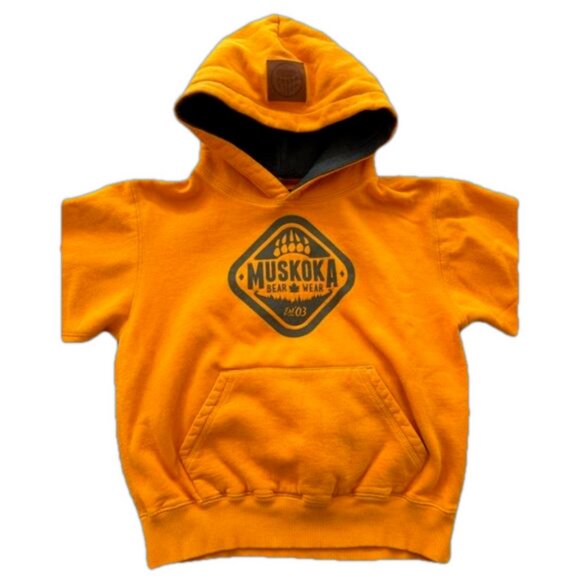 Muskoka Bear Wear Yellow Unisex Youth Large Cozy Comfortable Hoodie - Picture 2 of 10